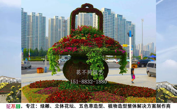 北京國(guó)慶仿真綠雕-大花籃造型設(shè)計(jì)圖
